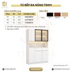 Tủ đa năng phòng bếp 160x40 cm TDN11.3 - Trắng