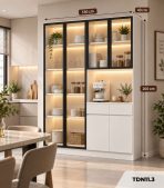 Tủ đa năng phòng bếp 160x40 cm TDN11.3 - Trắng