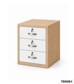 Tab Di Động TDD29.1 60x60x75 – Trắng + Vân gỗ nhạt