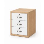 Tab Di Động TDD29.1 60x60x75 – Trắng + Vân gỗ nhạt