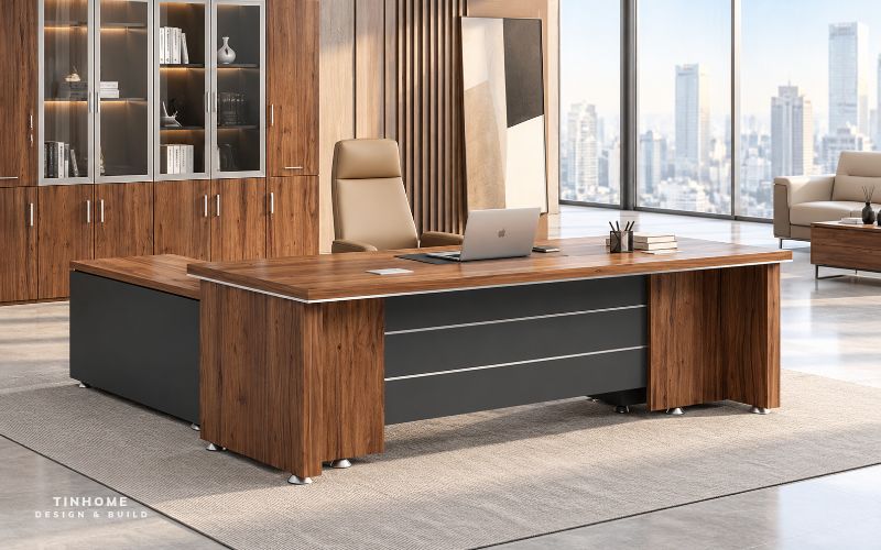 Bàn giám đốc hiện đại, thiết kế tối giản