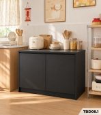 Tủ bếp dưới Hệ 2 cánh mở TBD08.1 80x6080 – Đen