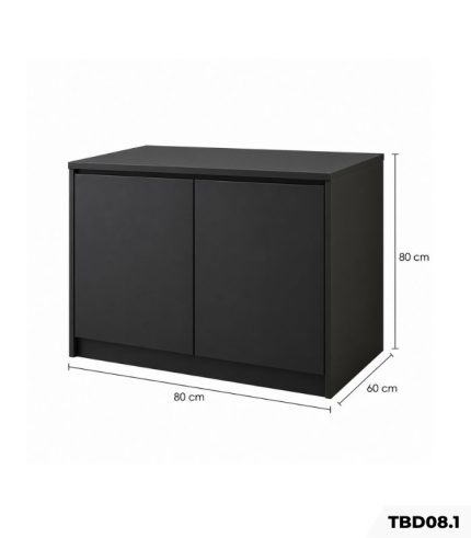 Tủ bếp dưới Hệ 2 cánh mở TBT08.1 80x6080 – Đen