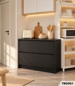 Tủ bếp dưới Hệ 2 ngăn kéo TBD09.1 80x6080 – Đen