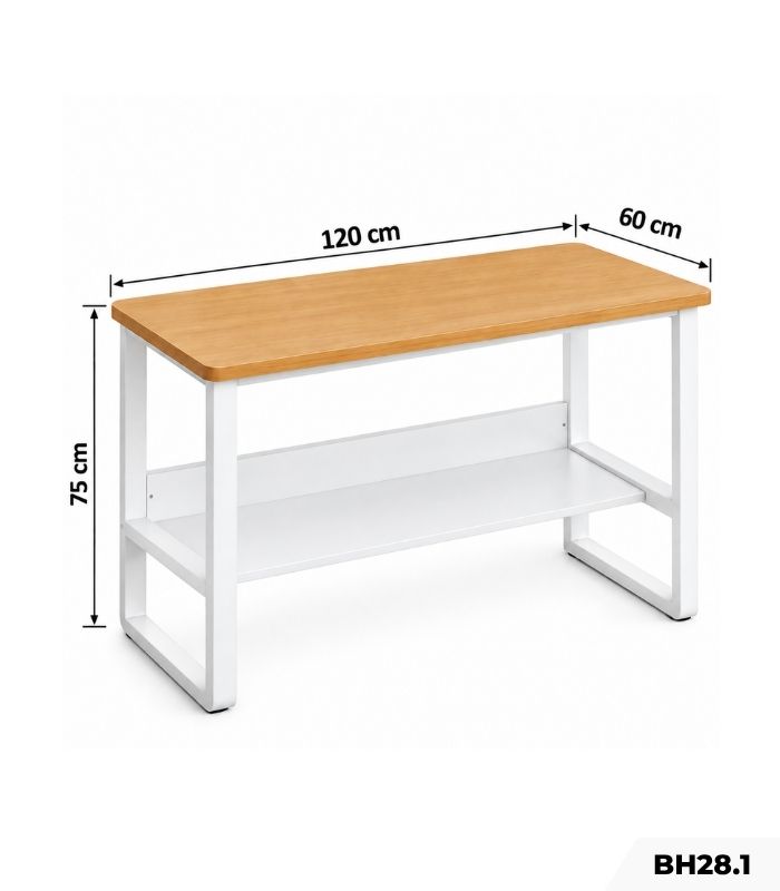 Bàn học BH28.1 120×60 – Vân gỗ nhạt