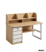 Bàn học tích hợp kệ kèm tủ lưu trữ BH29.1 160×60 – Vân gỗ nhạt - Ảnh 2