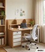 Bàn học tích hợp kệ kèm tủ lưu trữ BH29.1 160×60 – Vân gỗ nhạt
