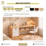 Bàn học kèm tủ lưu trữ BH29.2 160×60 – Vân gỗ nhạt - Ảnh 4