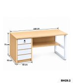 Bàn học kèm tủ lưu trữ BH29.2 160×60 – Vân gỗ nhạt