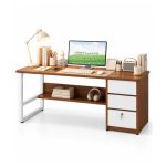 Bàn làm việc kèm tủ lưu trữ BH30.1 120×60 – Vân gỗ đậm