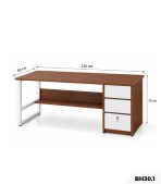 Bàn làm việc kèm tủ lưu trữ BH30.1 120×60 – Vân gỗ đậm