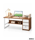 Bàn làm việc kèm tủ lưu trữ BH30.2 140×60 – Vân gỗ đậm