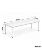 Bàn họp BHP22.1 220×90x75 cm – Trắng