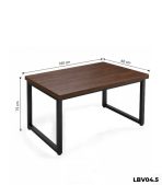 Bàn làm việc LBV04.5 180×60 – Vân gỗ đậm + Khung chân đen