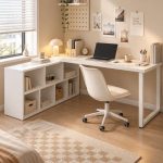 Bàn làm việc Chữ L LBV39.9 120×120 – Trắng
