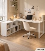 Bàn làm việc Chữ L LBV39.9 120×120 – Trắng