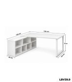 Bàn làm việc Chữ L LBV39.9 120×120 – Trắng