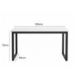 Bàn làm việc LBV40.10 120×60 – Trắng khung chân đen