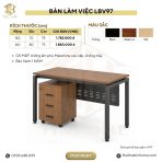 Bàn làm việc chân sắt khung đen LBV97.2 160x80 cm