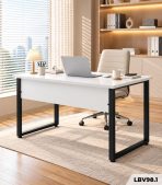 Bàn Làm Việc Chân Sắt Chữ U 120x60x75cm Hiện Đại LBV98.1 - Trắng - Ảnh 3