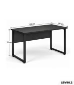 Bàn Làm Việc Chân Sắt Chữ U 120x60x75cm Hiện Đại LBV98.2 - Đen