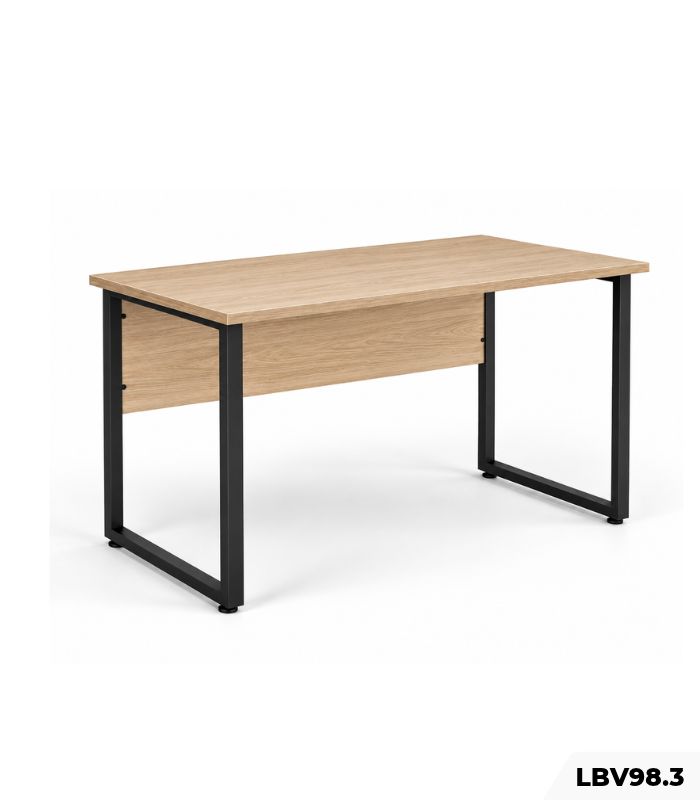 Bàn Làm Việc Chân Sắt Chữ U 120x60x75cm Hiện Đại LBV98.3 - Walnut nhạt