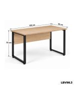 Bàn Làm Việc Chân Sắt Chữ U 120x60x75cm Hiện Đại LBV98.3 - Walnut nhạt