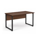 Bàn Làm Việc Chân Sắt Chữ U 120x60x75cm Hiện Đại LBV98.4 - Walnut đậm