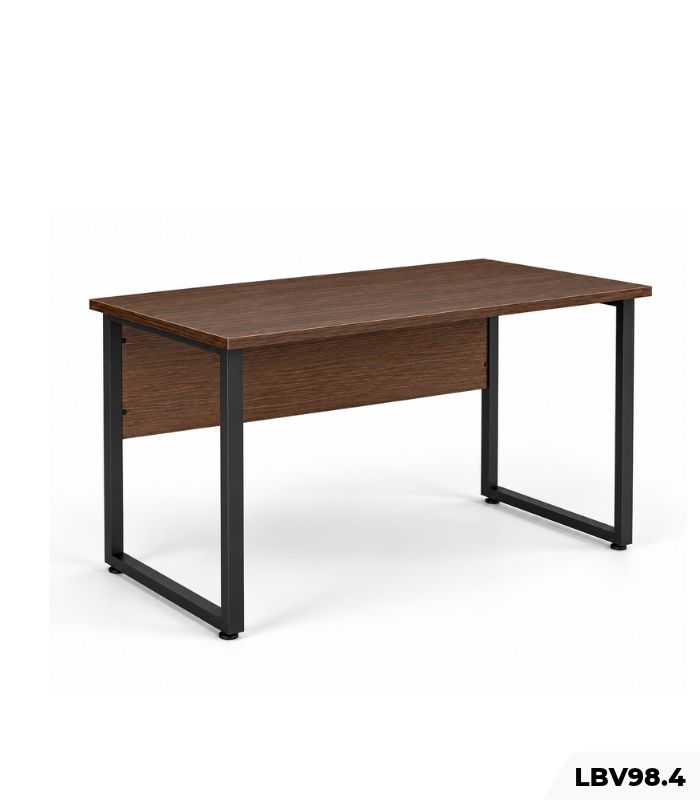 Bàn Làm Việc Chân Sắt Chữ U 120x60x75cm Hiện Đại LBV98.4 - Walnut đậm