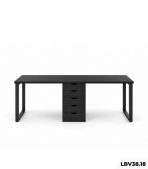 Bàn làm việc IKEA 1 Tủ LBV38.18 220×60 – Đen - Ảnh 2