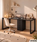 Bàn làm việc IKEA 1 Tủ LBV38.18 220×60 – Đen