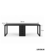 Bàn làm việc IKEA 1 Tủ LBV38.18 220×60 – Đen