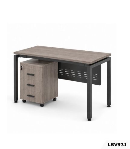 Bàn làm việc chân sắt khung đen LBV97.2 160x80 cm
