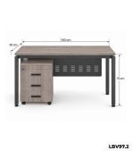Bàn làm việc chân sắt khung đen LBV97.2 160x80 cm