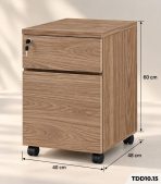 Tab Di Động 2 Ngăn TDD10.15 40x48x60 – Vân gỗ