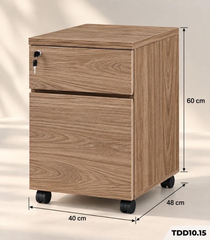 Tab Di Động 2 Ngăn TDD10.15 40x48x60 – Vân gỗ